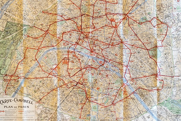 1950年のパリの地図