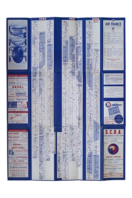 Air France発行のアフリカ地図（1954年）